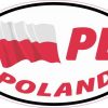 Oval PL Poland Flag Sticker