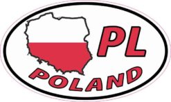 Oval PL Poland Sticker