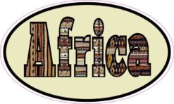 Oval Green Africa Sticker