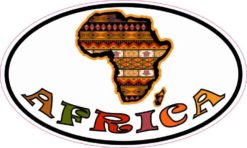 Oval Africa Sticker