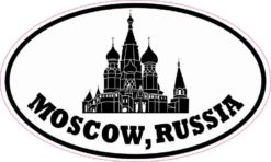 Oval Moscow Russia Sticker