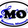 Oval Music Branson Missouri Sticker