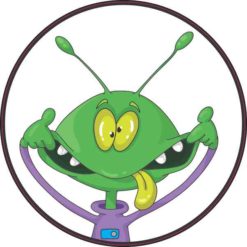 Silly Face Alien Sticker