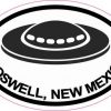 Oval UFO Roswell New Mexico Sticker