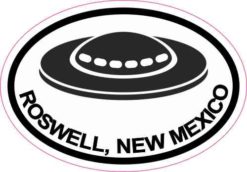 Oval UFO Roswell New Mexico Sticker