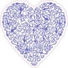 Blue Music Heart Sticker
