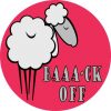 Pink Baaa-ck Off Sheep Bumper Sticker