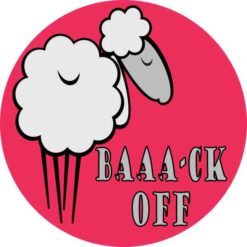 Pink Baaa-ck Off Sheep Bumper Sticker