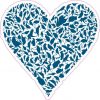 Blue Bird Heart Sticker