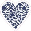 Blue Fish Heart Sticker