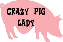 Crazy Pig Lady Sticker