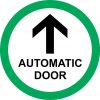 Green Circle Automatic Door Sticker