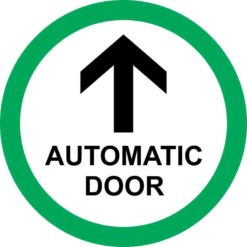 Green Circle Automatic Door Sticker