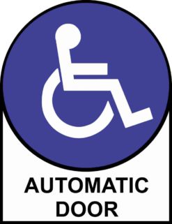 Handicap Automatic Door Sticker