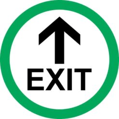 Green Circle Exit Sticker