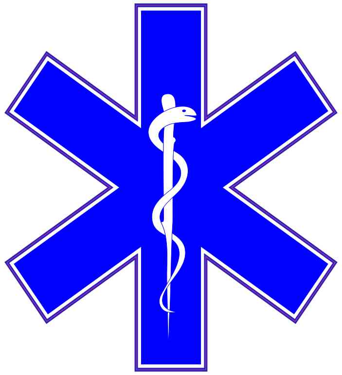 6No50x50mm STAR OF LIFE SYMBOLhealth and safety signsStickers 