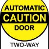 Two-Way Traffic Caution Automatic Door Sticker