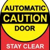Stay Clear of Walkway Caution Automatic Door Sticker