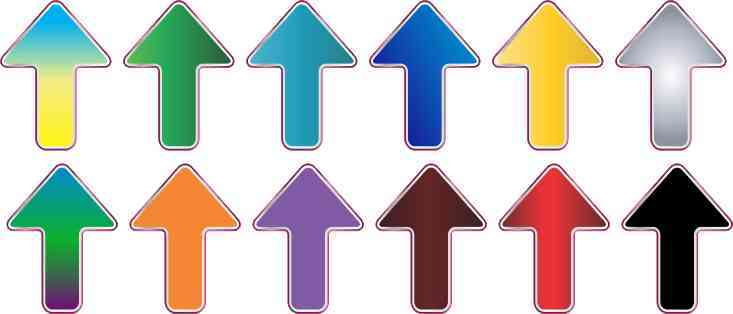 Assorted Color Arrow Stickers