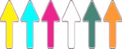 Pastel Colored Arrow Stickers
