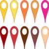 Assorted Colors Map Pointer Stickers
