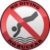 No Bucear No Diving Sticker