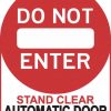 Do Not Enter Automatic Door Sticker