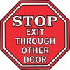Stop Exit Through Other Door Sticker
