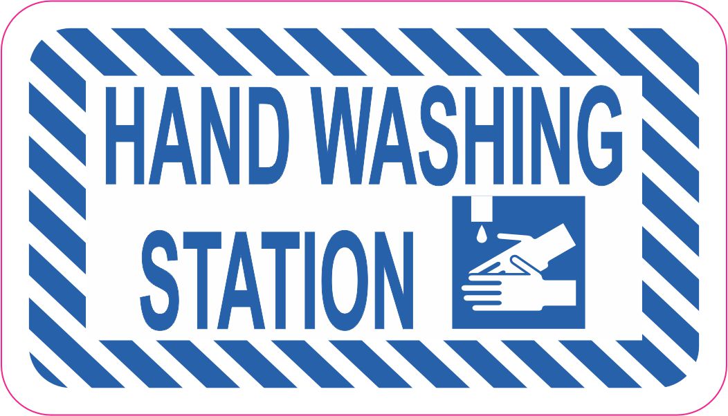 3.5in x 2in Hand Washing Station Magnet Magnetic Sign