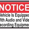 Notice Audio and Video Recording Magnet