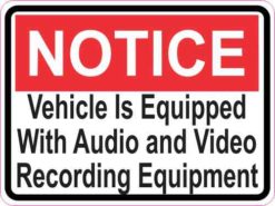 Notice Audio and Video Recording Sticker
