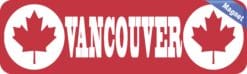 10in x 3in Maple Leaf Vancouver Magnet Canada Magnets