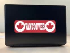 10in x 3in Maple Leaf Vancouver Bumper Sticker Vinyl Canada Decal Stickers