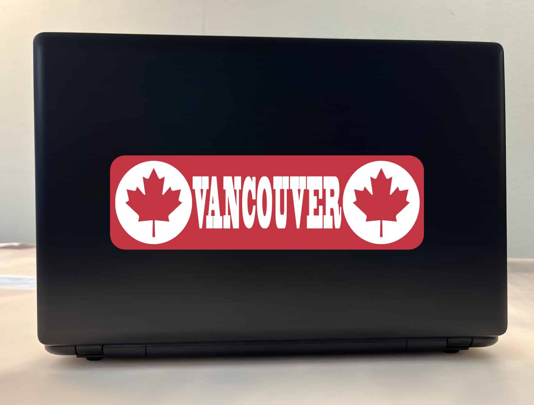 10in x 3in Maple Leaf Vancouver Bumper Sticker Vinyl Canada Decal Stickers