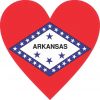 Arkansas Flag Heart Sticker