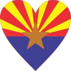 Arizona Flag Heart Sticker