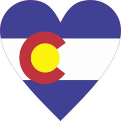 Colorado Flag Heart Sticker