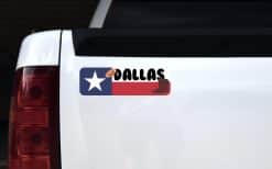 10in x 3in Dallas Texas Bumper Sticker Vinyl Texan Flag Decal Stickers - Image 4