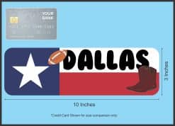 10in x 3in Dallas Texas Bumper Sticker Vinyl Texan Flag Decal Stickers - Image 7