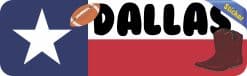 10in x 3in Dallas Texas Bumper Sticker Vinyl Texan Flag Decal Stickers - Image 2