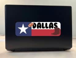 10in x 3in Dallas Texas Bumper Sticker Vinyl Texan Flag Decal Stickers - Image 3