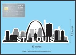 10inx3.5in St. Louis Skyline Sticker Vinyl Missouri Travel Decal Stickers