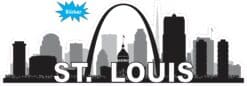 10inx3.5in St. Louis Skyline Sticker Vinyl Missouri Travel Decal Stickers