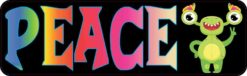 Peace Alien Bumper Sticker