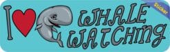 10in x 3in I Love Whale Watching Bumper Sticker Vinyl Animal Hob