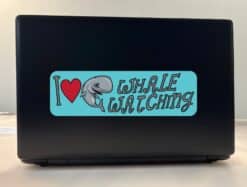 10in x 3in I Love Whale Watching Bumper Sticker Vinyl Animal Hob