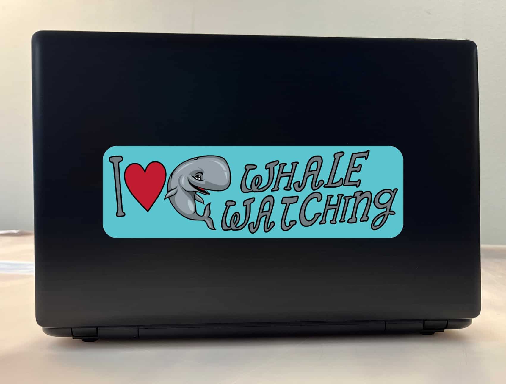 10in x 3in I Love Whale Watching Bumper Sticker Vinyl Animal Hob