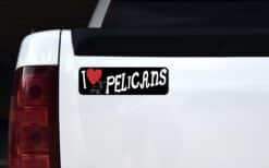 10in x 3in I Love Pelicans Bumper Sticker Vinyl Animal Decal Bird Stickers