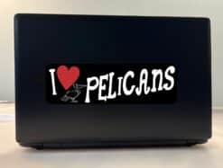 10in x 3in I Love Pelicans Bumper Sticker Vinyl Animal Decal Bird Stickers
