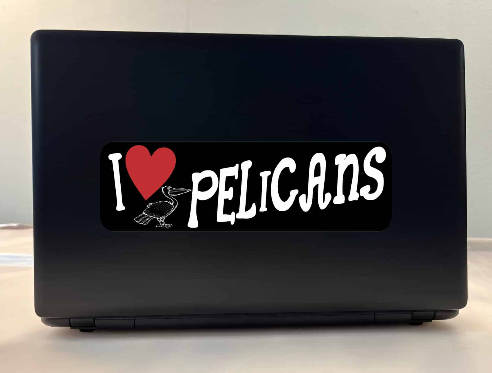 10in x 3in I Love Pelicans Bumper Sticker Vinyl Animal Decal Bird Stickers